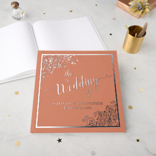 Élégante calligraphie Coral et Mariage à huile d'a