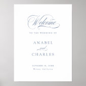 Élégante calligraphie de script Affiche de bienven (Devant)