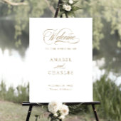 Élégante calligraphie de script Affiche de bienven