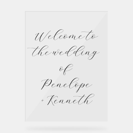 Élégante calligraphie de script Mariage blanc pers (Recto)
