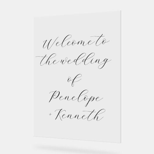 Élégante calligraphie de script Mariage blanc pers (Angle)