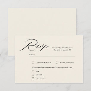 Élégante Calligraphie de script Mariage Cartes RSV