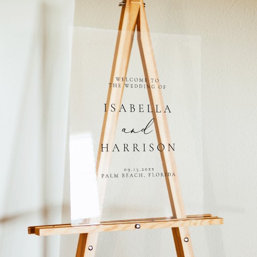 Élégante calligraphie Élégante Accueil Mariage mod