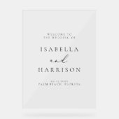 Élégante calligraphie Élégante Accueil Mariage mod (Recto)