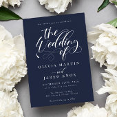 Élégante calligraphie Faire-part de mariage classi