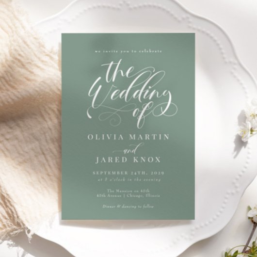 Élégante calligraphie Faire-part de mariage classi