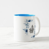 Élégante calligraphie florale islamique Allah Mug (Devant droit)