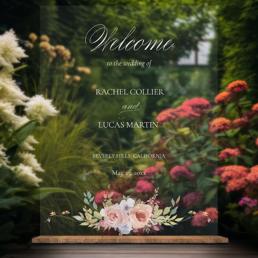 Élégante calligraphie florale Pastel Boho