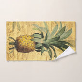 Élégante calligraphie française rustique ananas (Serviette à main)