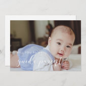 Elégante calligraphie Guide carte de proposition p (Devant / Derrière)