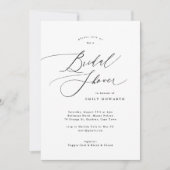 Élégante calligraphie Invitation de douche nuptial (Devant)