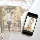 Élégante calligraphie | Invitation de photo déchar