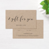 Élégante calligraphie kraft certificat cadeau papi (Bureau)