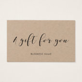 Élégante calligraphie kraft certificat cadeau papi (Devant)