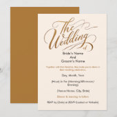 Élégante calligraphie "Le Mariage de" Invitation (Devant / Derrière)