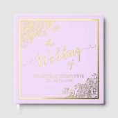 Élégante calligraphie Lilac & Gold Foil Mariage (Recto)