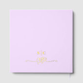 Élégante calligraphie Lilac & Gold Foil Mariage (Verso)