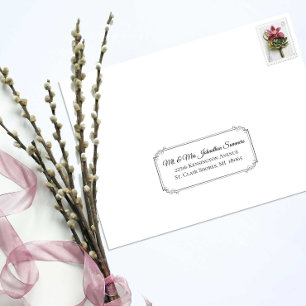 Élégante Calligraphie Liste d'invités Étiquettes d
