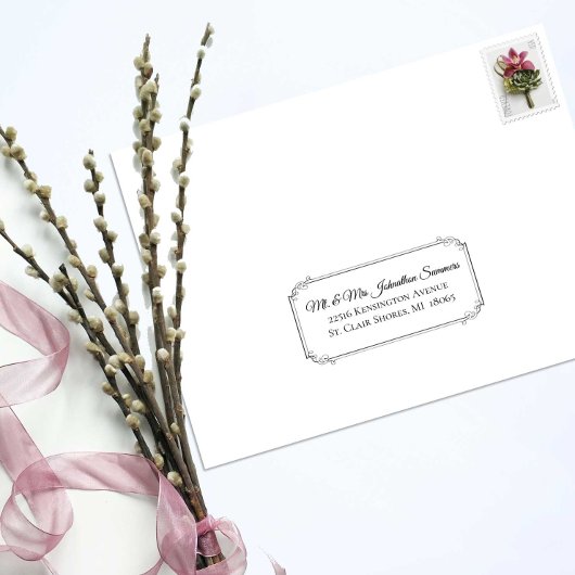 Élégante Calligraphie Liste d'invités Étiquettes d