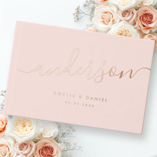 Élégante calligraphie lumière rose mariage vrai fe