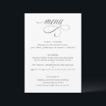 Elégante calligraphie Luxe Menu Mariage<br><div class="desc">Menu Mariage de luxe : Ce menu mariage de calligraphie élégant est parfait pour un mariage élégant et sophistiqué. Voir tous les produits correspondants ci-dessous.</div>