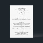 Elégante calligraphie Luxe Menu Mariage<br><div class="desc">Menu Mariage de luxe : Ce menu mariage de calligraphie élégant est parfait pour un mariage élégant et sophistiqué. Voir tous les produits correspondants ci-dessous.</div>