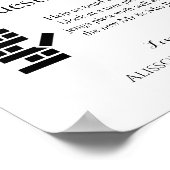 Elégante calligraphie mariage Jenga livre d'or (Coin)