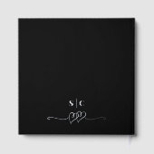 Élégante calligraphie Mariage noir et argent (Verso)