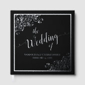 Élégante calligraphie Mariage noir et argent (Recto)