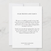 Élégante calligraphie Mariage Photos Carte de reme (Dos)