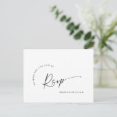 Élégante calligraphie Menu Choix Mariage RSVP (Debout devant)