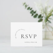 Élégante calligraphie Menu Choix Mariage RSVP (Debout devant)
