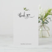 Élégante calligraphie Merci gris clair simple (Debout devant)