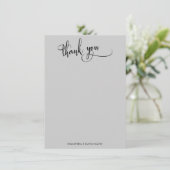 Élégante calligraphie Merci gris simple (Debout devant)