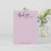 Élégante calligraphie Merci rose mauve simple (Debout devant)