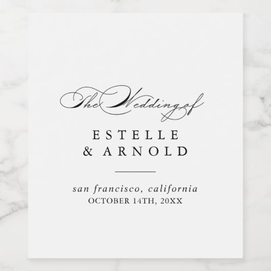 Élégante Calligraphie moderne Mariage Étiquettes d (Étiquettes simples)