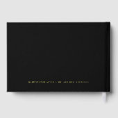 Élégante calligraphie moderne Mariage noir (Verso)