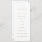 Élégante Calligraphie moderne Programme de mariage (Devant / Derrière)