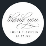 Élégante calligraphie Noir Blanc Mariage Stickers<br><div class="desc">Élevez votre style mariage avec notre collection Elegant Calligraphy Mariage, avec un script sophistiqué et un design intemporel. Parfait pour les couples modernes, cette collection comprend tout, des invitations aux menus, le tout personnalisable avec vos détails. Ajoutez une touche d'élégance raffinée à votre grand jour avec cet ensemble magnifiquement coordonné...</div>