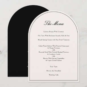 Élégante calligraphie noir Mariage dîner carte men