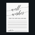 Élégante Calligraphie Noire Bonne Voix Cartes<br><div class="desc">Ces élégantes cartes de voeux noires sont l'activité idéale pour une simple réception de mariage ou une douche nuptiale. Le design neutre présente une carte minimaliste décorée de typographie romantique et fantaisiste. Personnalisez ces cartes avec le nom de la mariée et du marié. Le panneau Well Wives est vendu séparément....</div>