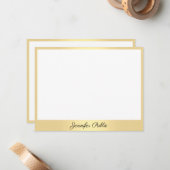 Élégante calligraphie Nom de script Gold Modèle (Devant/Arrière en situation)