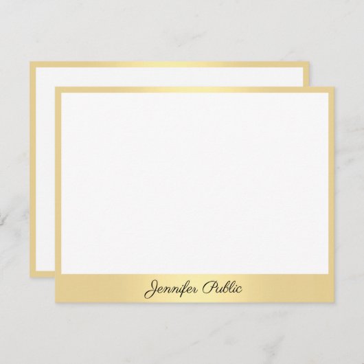 Élégante calligraphie Nom de script Gold Modèle (Devant / Derrière)