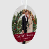 Élégante calligraphie Notre premier Noël Bourgogne (devant)