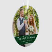 Élégante calligraphie Notre premier vert de Noël (devant)