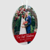 Élégante calligraphie Notre première photo de Noël (devant)