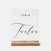 Élégante calligraphie Numéro de table Douze (Recto)
