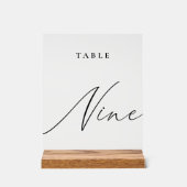 Élégante calligraphie Numéro de table Neuf (Recto)
