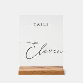 Élégante calligraphie Numéro de table Onze (Recto)
