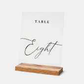 Élégante calligraphie Numéro de tableau Huit (Angle)